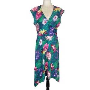 Ruiyge tropical surplice dress